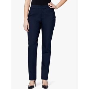 Gloria Vanderbilt Women's Navy Viscose/Nylon/Spandex Trousers Straight Pants